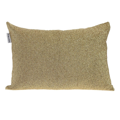 Shimmering Metallic Gold Beaded Luxury Throw Pillow FurniFindUSA