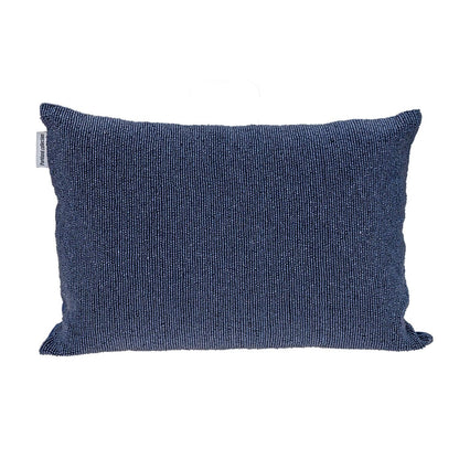 Shimmering Blue Beaded Luxury Throw Pillow FurniFindUSA