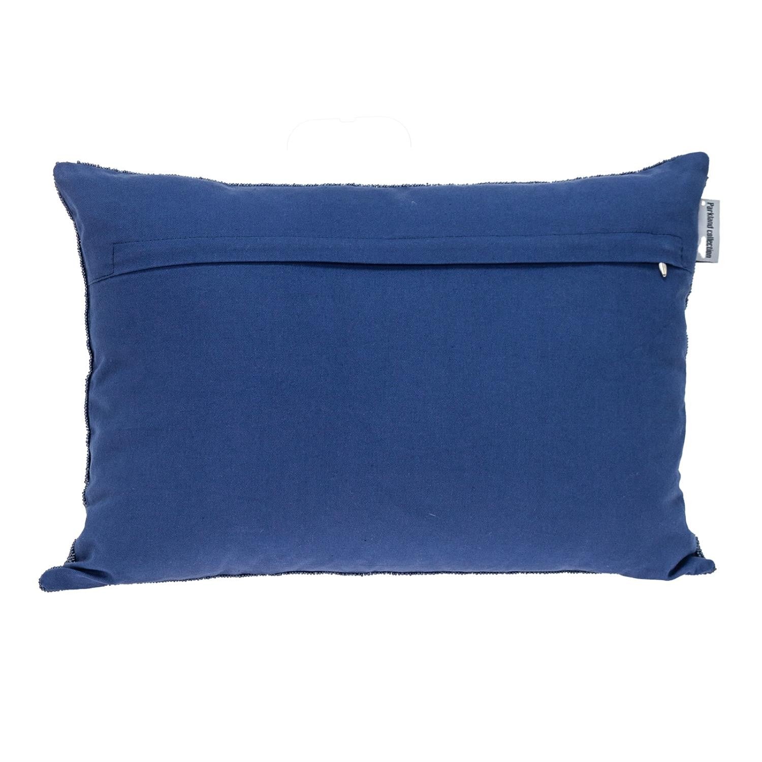 Shimmering Blue Beaded Luxury Throw Pillow FurniFindUSA