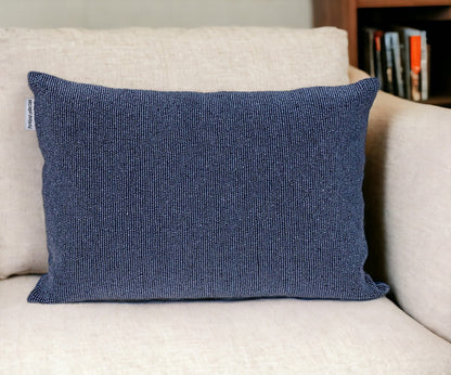 Shimmering Blue Beaded Luxury Throw Pillow FurniFindUSA
