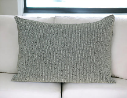 Shimmering Silver Beaded Luxury Throw Pillow FurniFindUSA