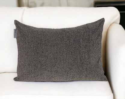 Shimmering Gray Beaded Luxury Throw Pillow FurniFindUSA