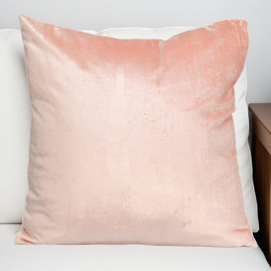 18" Pink Cotton Blend Throw Pillow FurniFindUSA