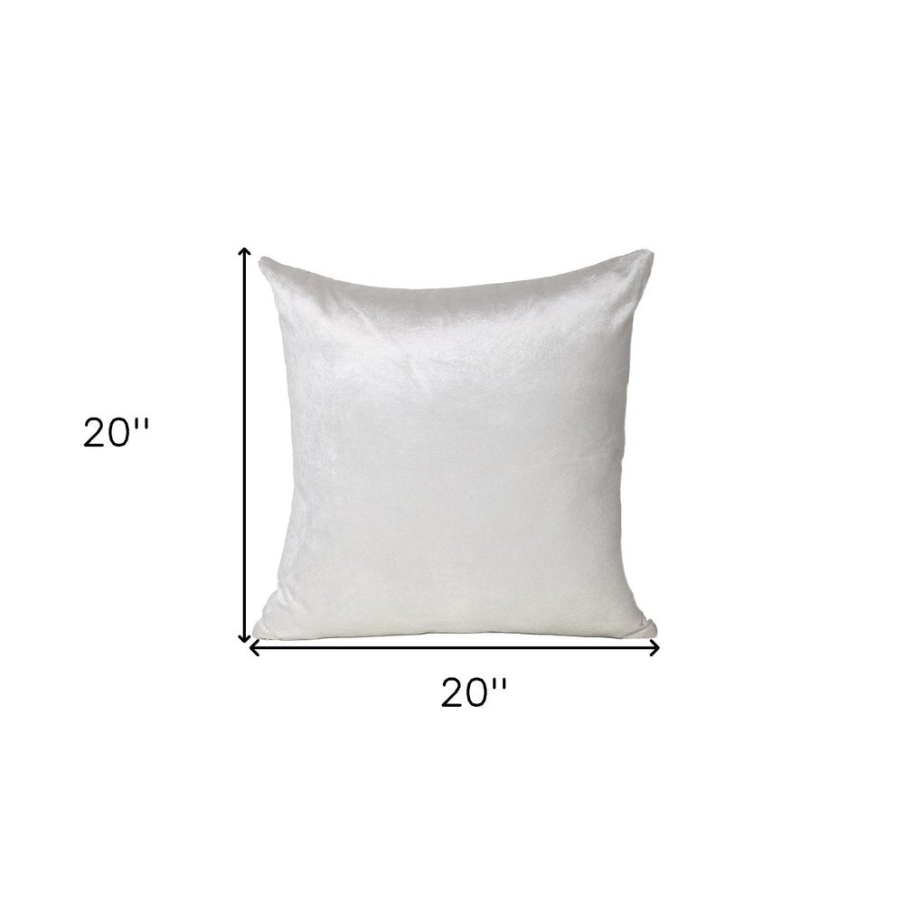 Classic 20" Solid Color White Soft Touch Throw Pillow — view 6