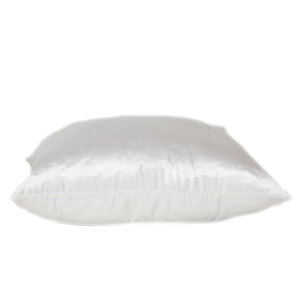 22" White Cotton Blend Throw Pillow — view 2