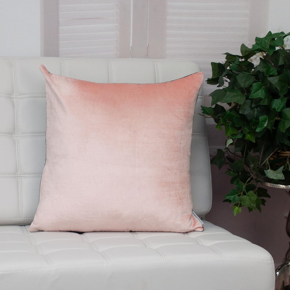 22" Pink Cotton Blend Throw Pillow — view 14