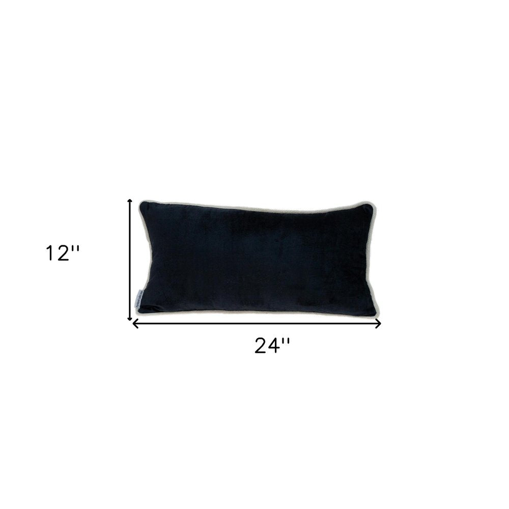 12" X 24" Multicolor Cotton Blend Throw Pillow — view 2