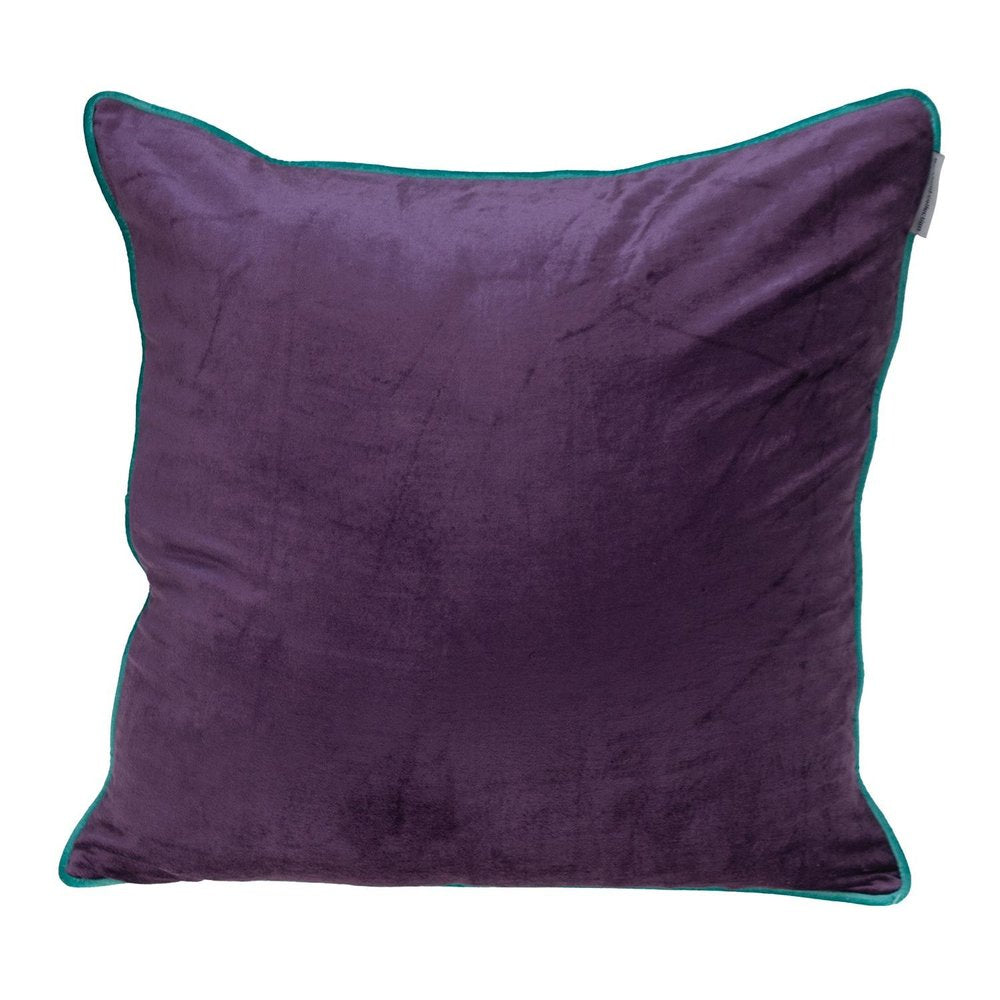 20" Purple And White Velvet Throw Pillow — view 1