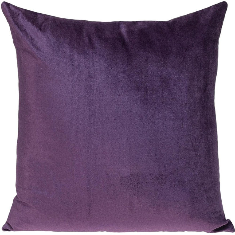 20" Purple And Dark Gray Cotton Blend Throw Pillow — view 6