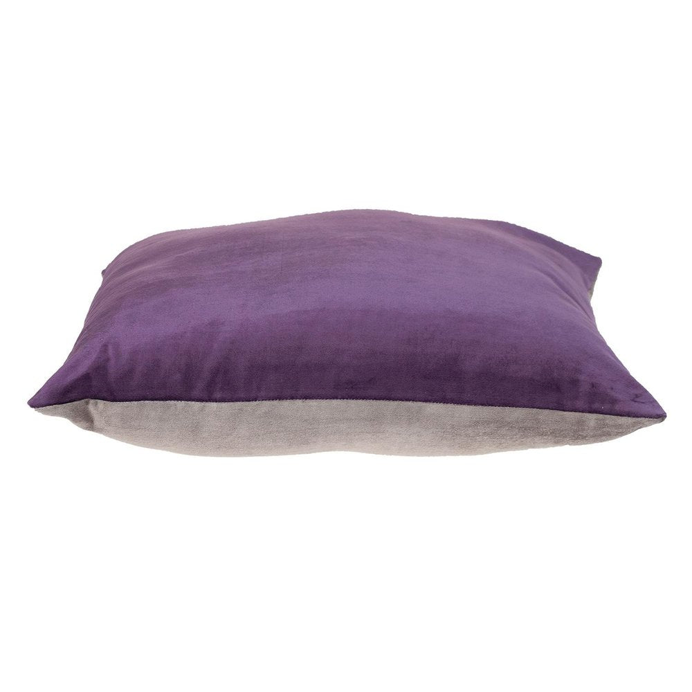 20" Purple And Dark Gray Cotton Blend Throw Pillow — view 1