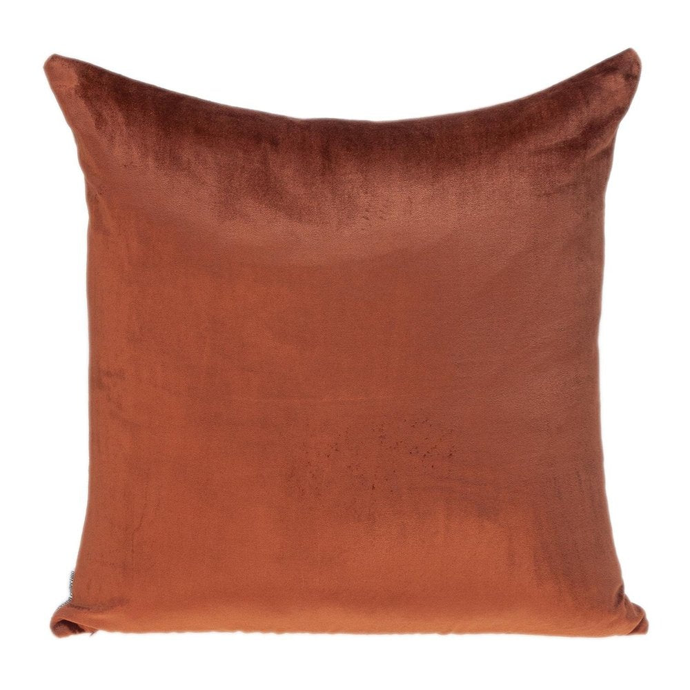 Brown and Pink Dual Solid Color Reversible Throw Pillow — view 1