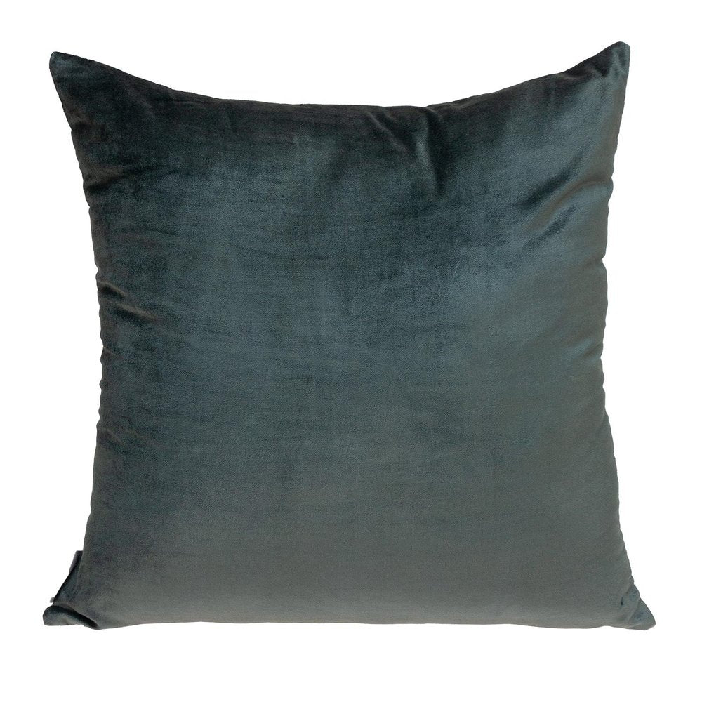 Dark Gray and Pink Dual Solid Color Reversible Throw Pillow — view 1