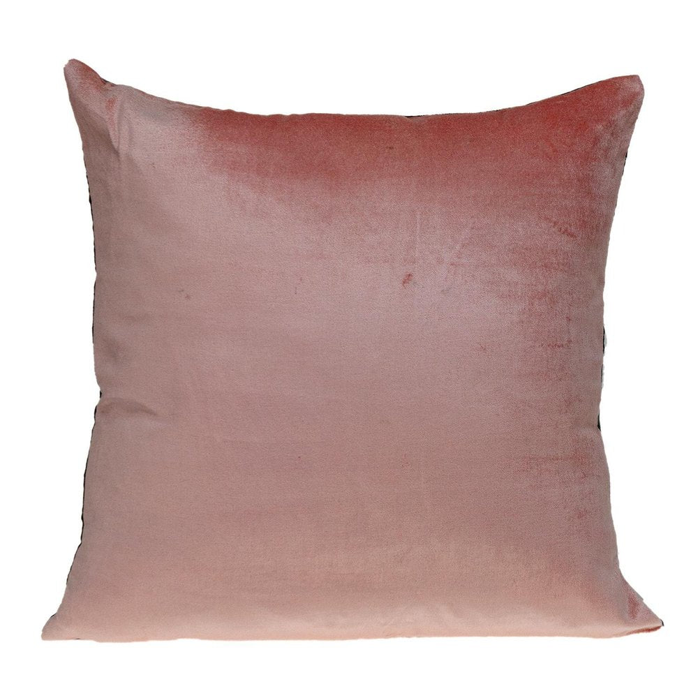 Dark Gray and Pink Dual Solid Color Reversible Throw Pillow — view 2