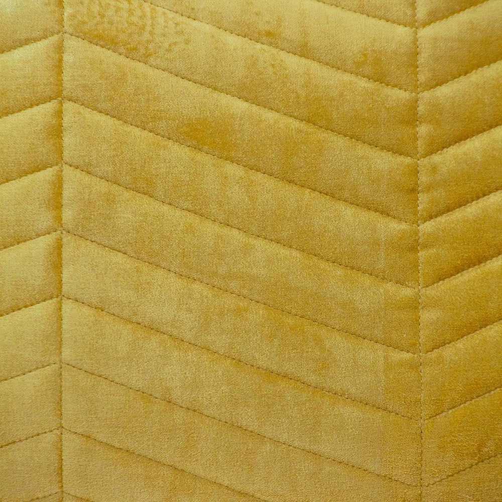 Yellow Quilted Velvet Zig Zag Decorative Lumbar Pillow — view 13