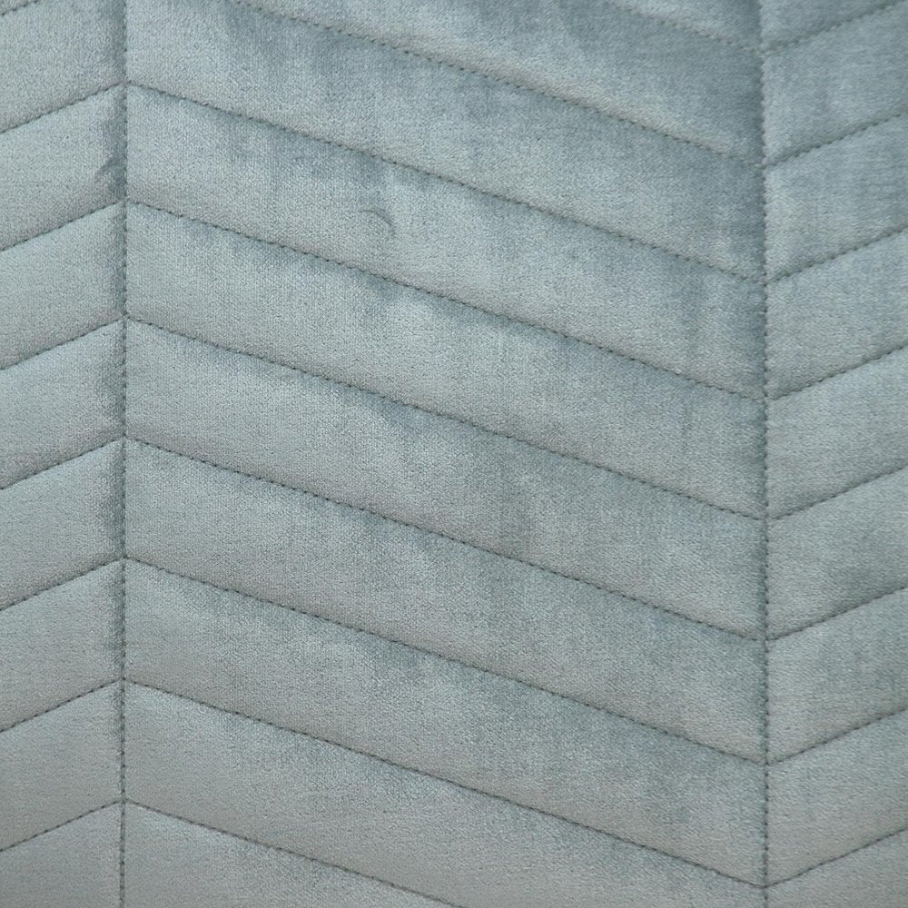 Gray Quilted Velvet Zig Zag Decorative Lumbar Pillow — view 5