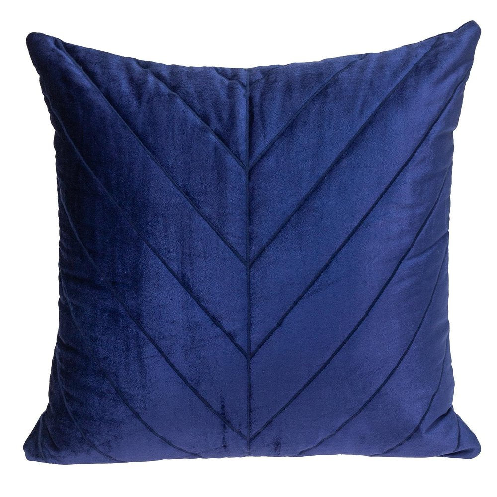 Quilted Velvet Arrows Blue Decorative Throw Pillow — view 1