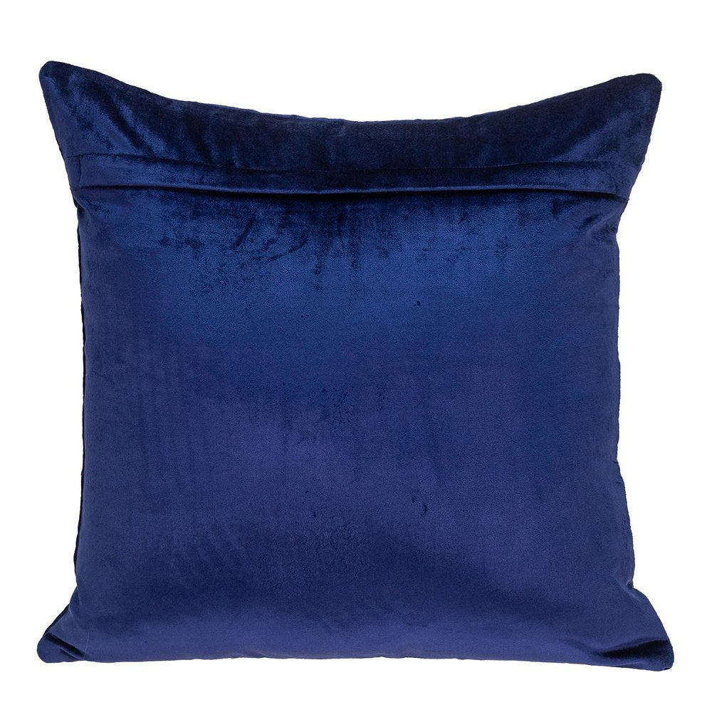 Quilted Velvet Arrows Blue Decorative Throw Pillow — view 2