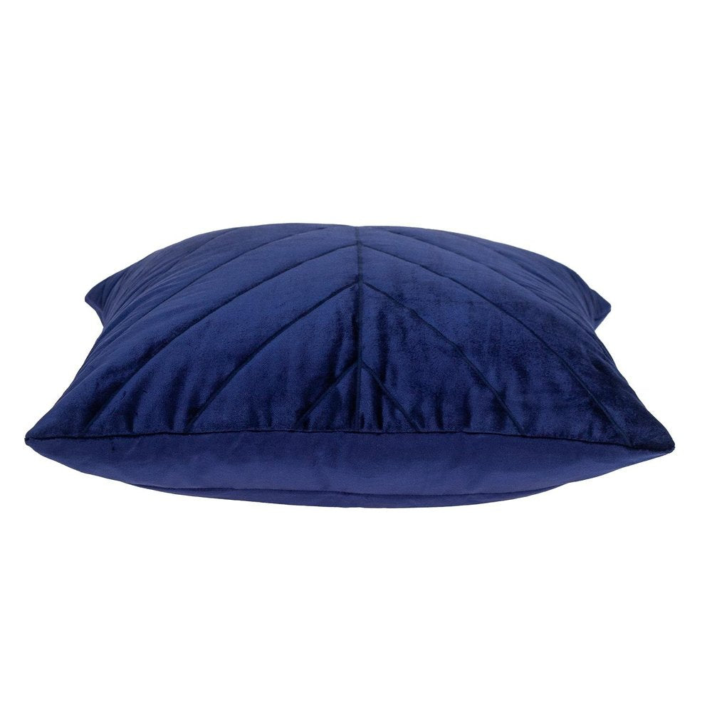 Quilted Velvet Arrows Blue Decorative Throw Pillow — view 3
