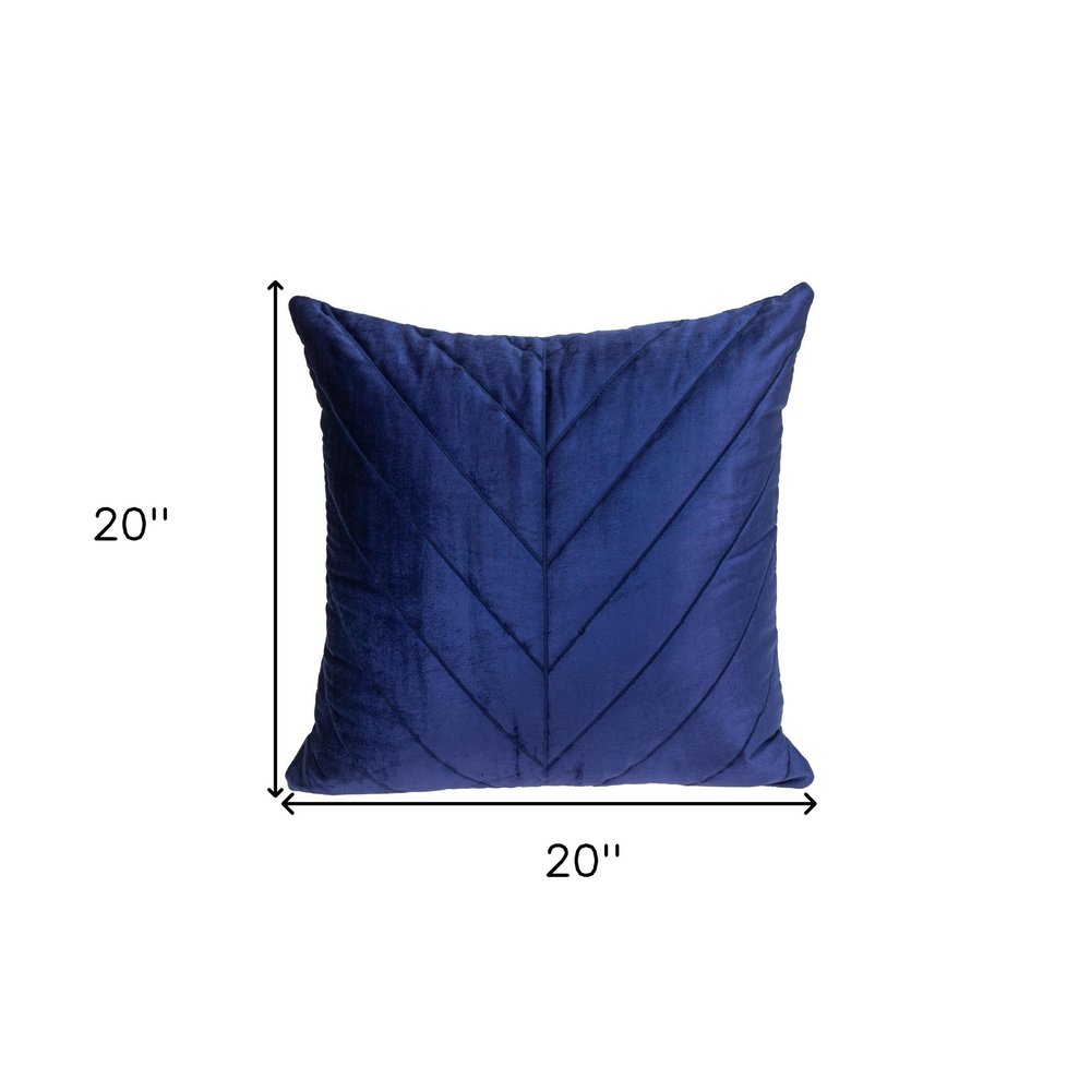 Quilted Velvet Arrows Blue Decorative Throw Pillow — view 6