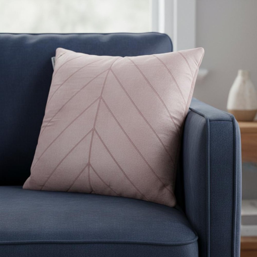 Quilted Velvet Arrows Pink Decorative Throw Pillow — view 7