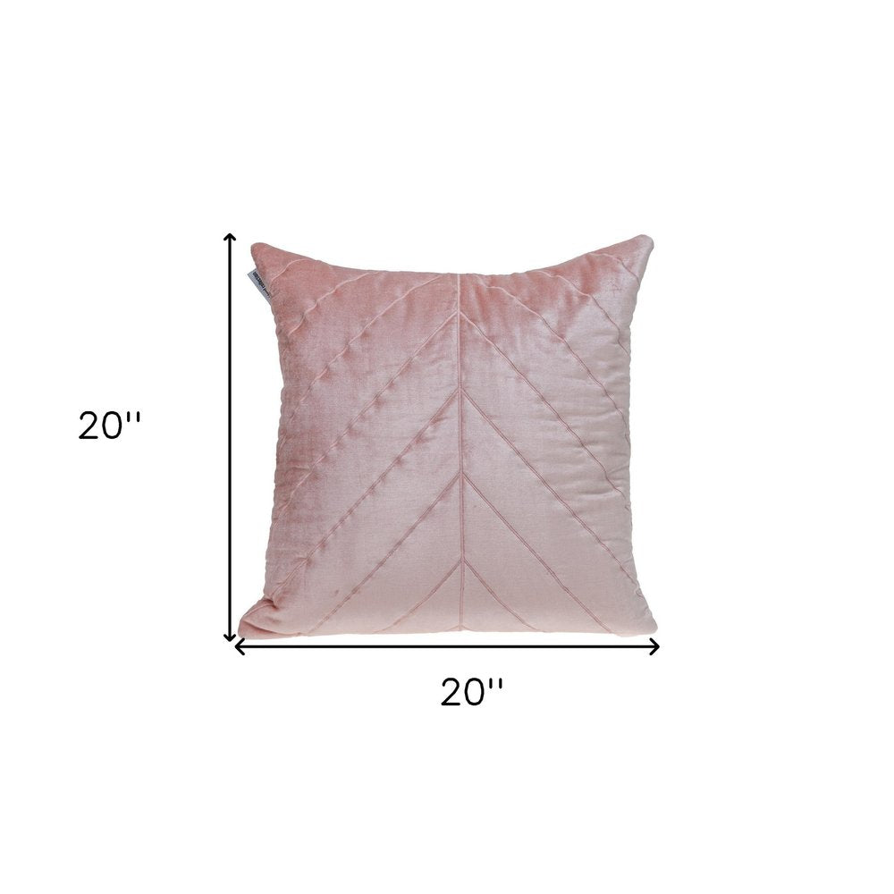 Quilted Velvet Arrows Pink Decorative Throw Pillow — view 6