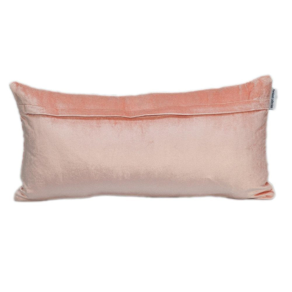Quilted Velvet Arrows Pink Decorative Lumbar Pillow — view 2