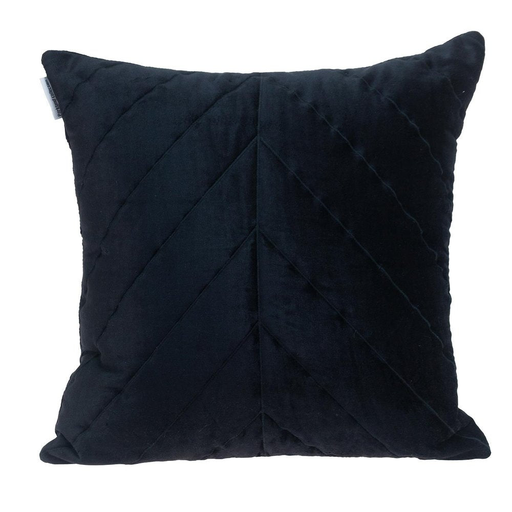 20" Black Cotton Blend Throw Pillow — view 1