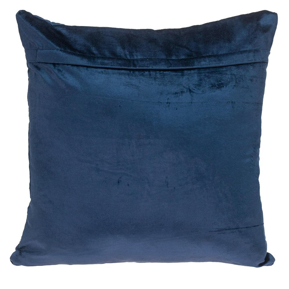 Navy Quilted Velvet Geo Decorative Throw Pillow — view 2