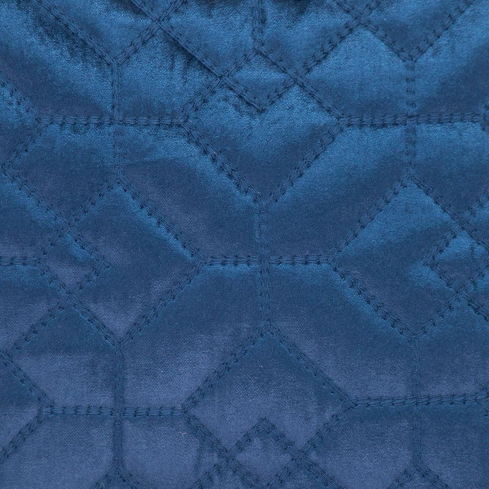 Navy Quilted Velvet Geo Decorative Throw Pillow — view 5