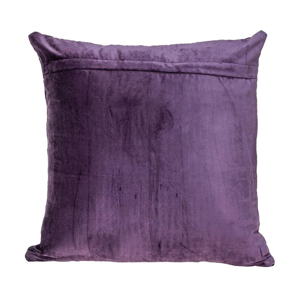 Purple Quilted Velvet Geo Decorative Throw Pillow — view 2