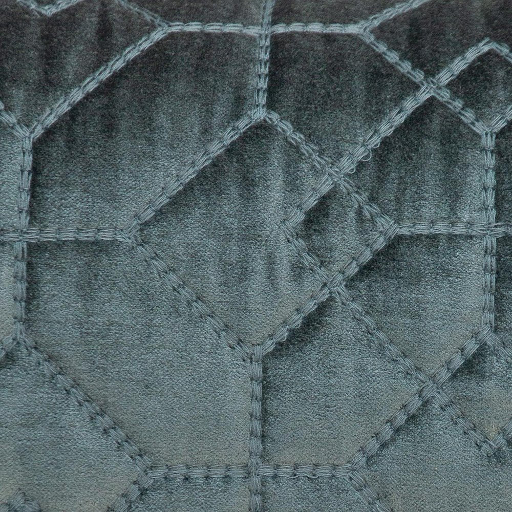 Charcoal Quilted Velvet Geo Lumbar Decorative Pillow — view 3