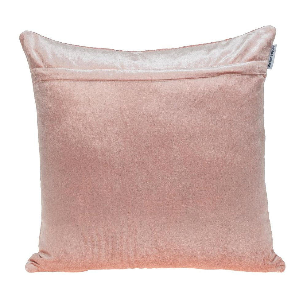Pink Quilted Diamonds Velvet Solid Color Throw Pillow — view 2