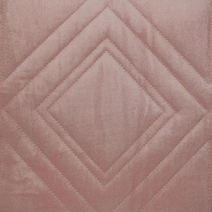 Pink Quilted Diamonds Velvet Solid Color Throw Pillow