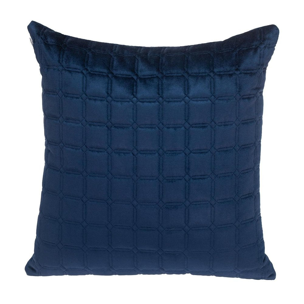 20" Navy Blue Cotton Blend Throw Pillow — view 1