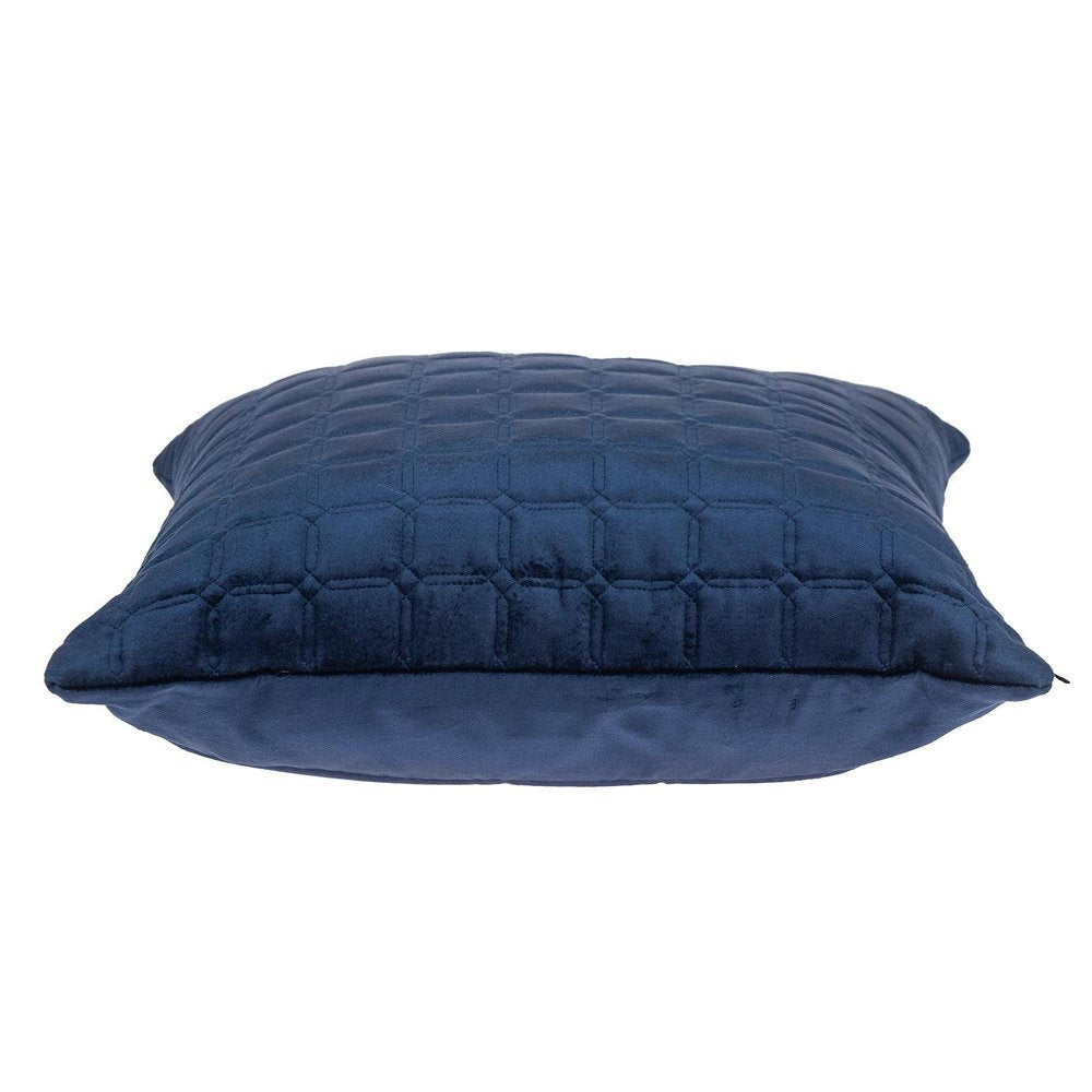 20" Navy Blue Cotton Blend Throw Pillow — view 3