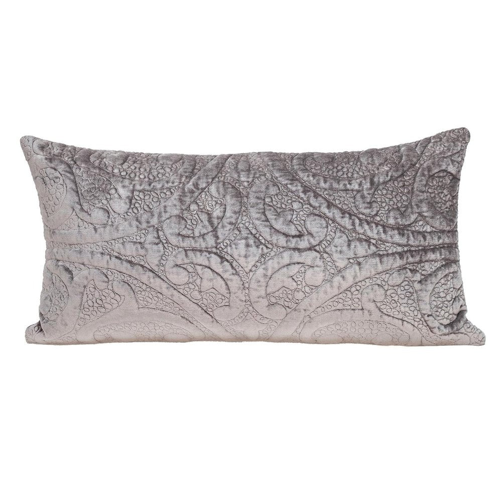 12" X 24" Taupe Cotton Blend Throw Pillow — view 1