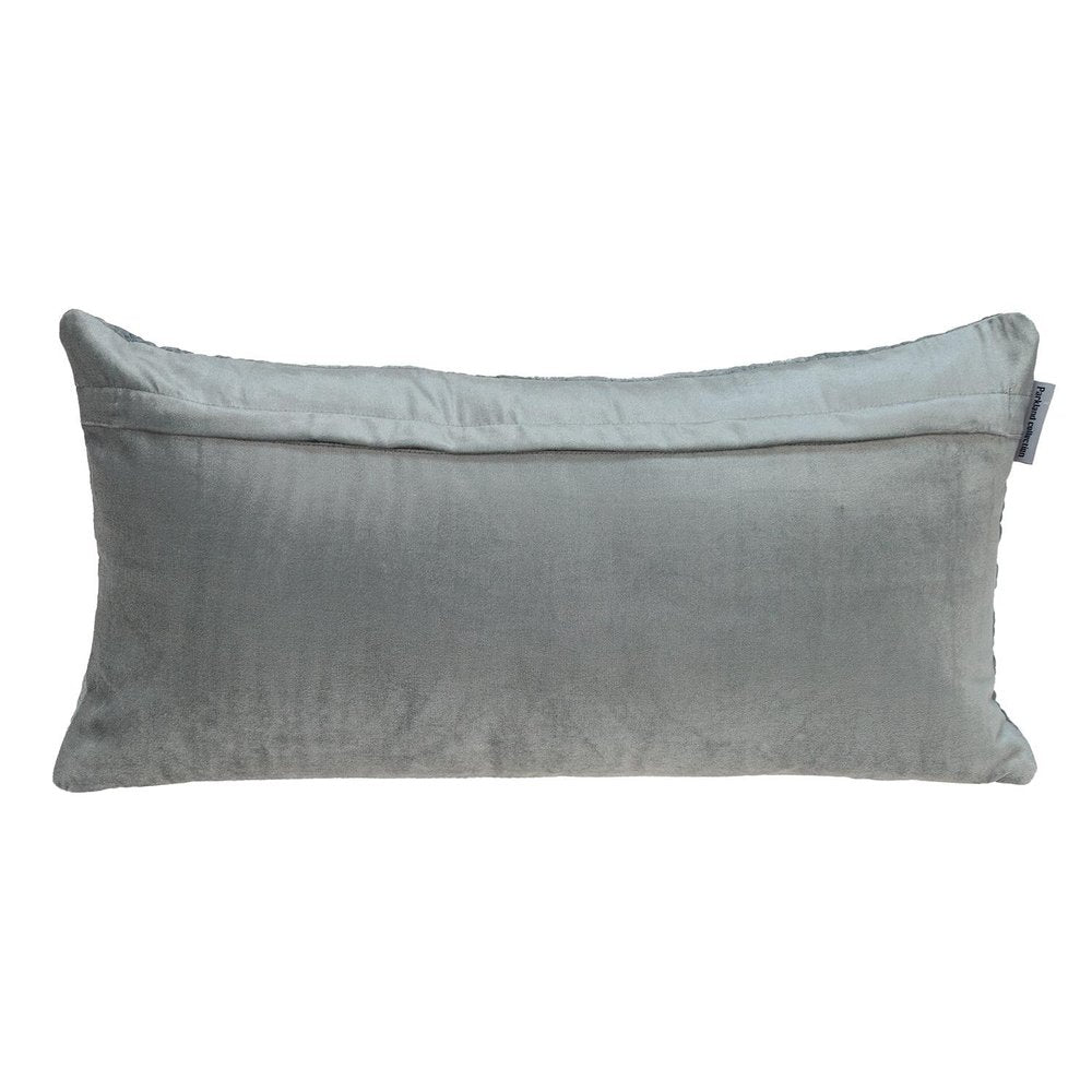 12" X 24" Gray Cotton Blend Throw Pillow — view 2