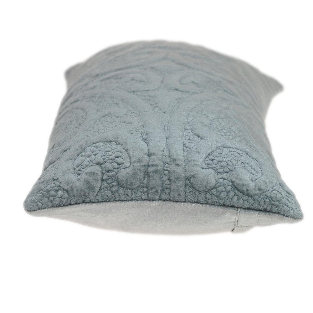 12" X 24" Gray Cotton Blend Throw Pillow — view 3