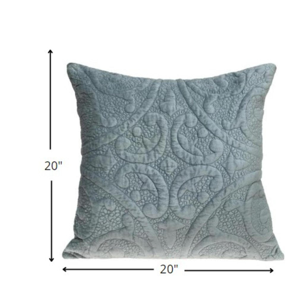 20" Seafoam Cotton Blend Throw Pillow — view 4