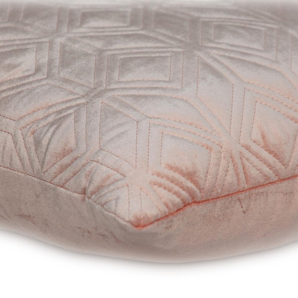 Tufted Diamonds Rose Gold Velvet Accent Pillow — view 4