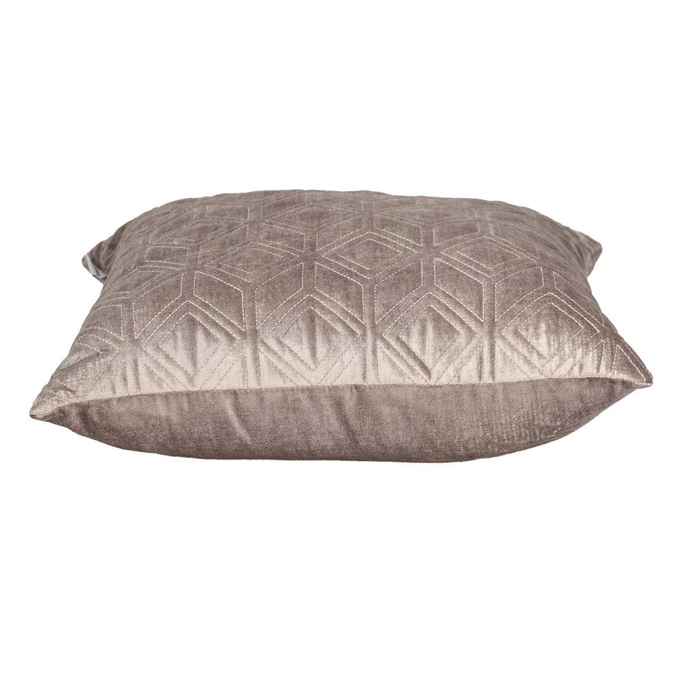 Tufted Diamonds Taupe Velvet Accent Pillow — view 3
