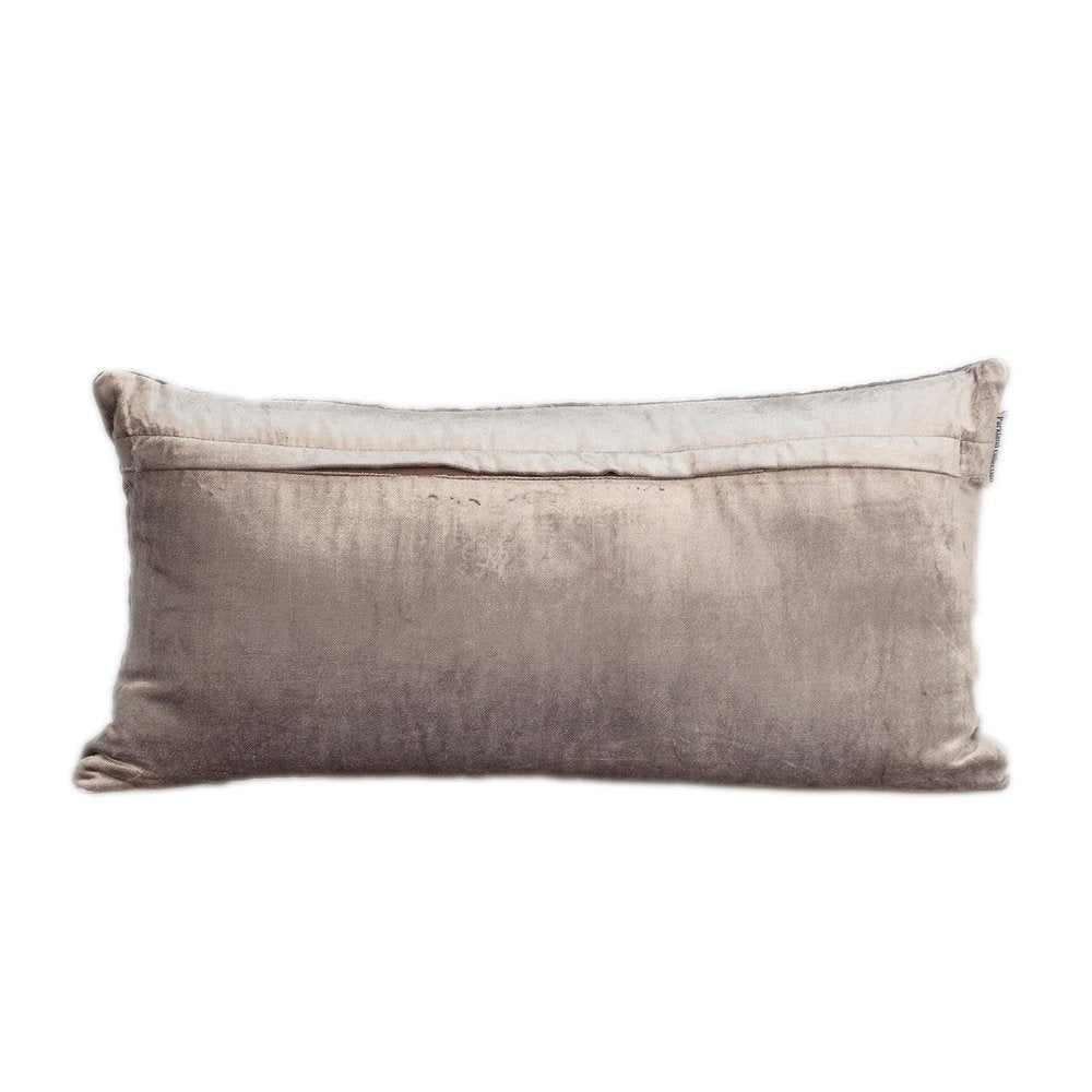 12" X 24" Taupe Lumbar Geometric Diamonds Cotton Blend Throw Pillow — view 2