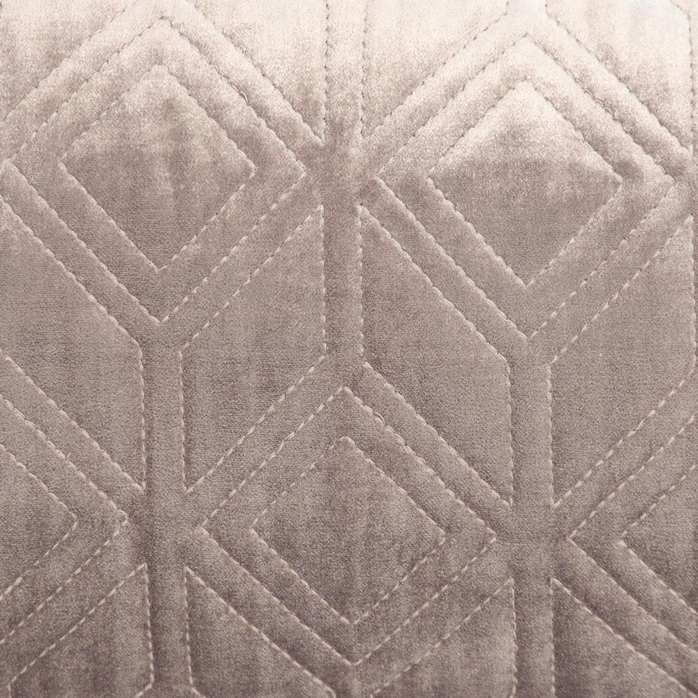 12" X 24" Taupe Lumbar Geometric Diamonds Cotton Blend Throw Pillow — view 5