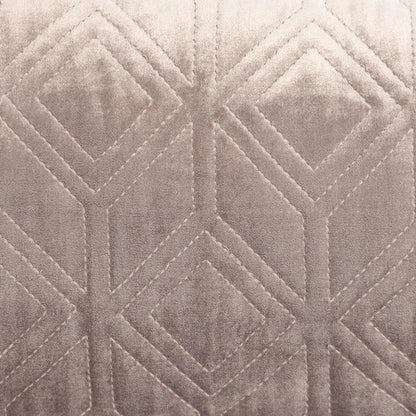 12" X 24" Taupe Lumbar Geometric Diamonds Cotton Blend Throw Pillow