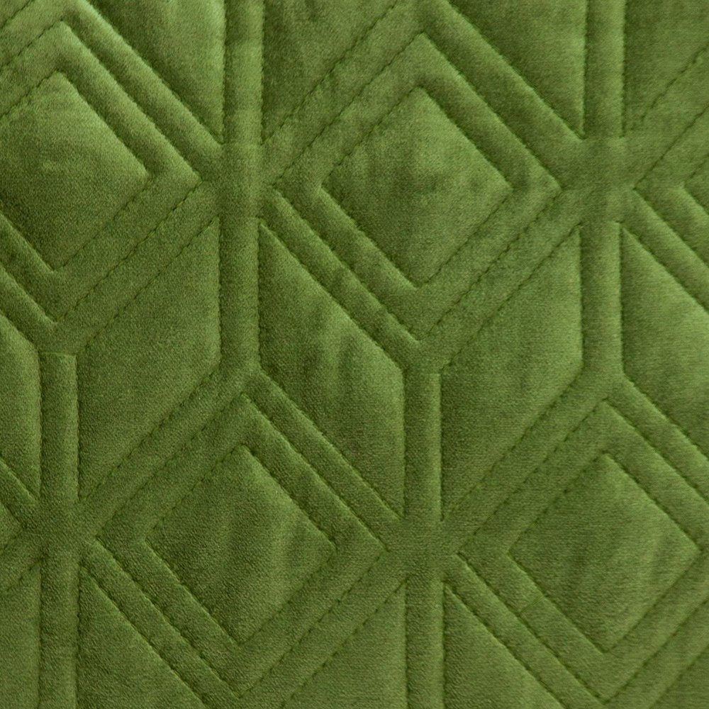 Tufted Diamonds Olive Velvet Accent Pillow — view 5