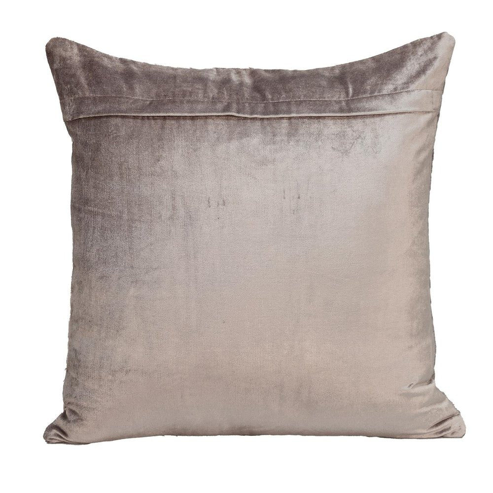 20" Taupe Cotton Blend Throw Pillow — view 2