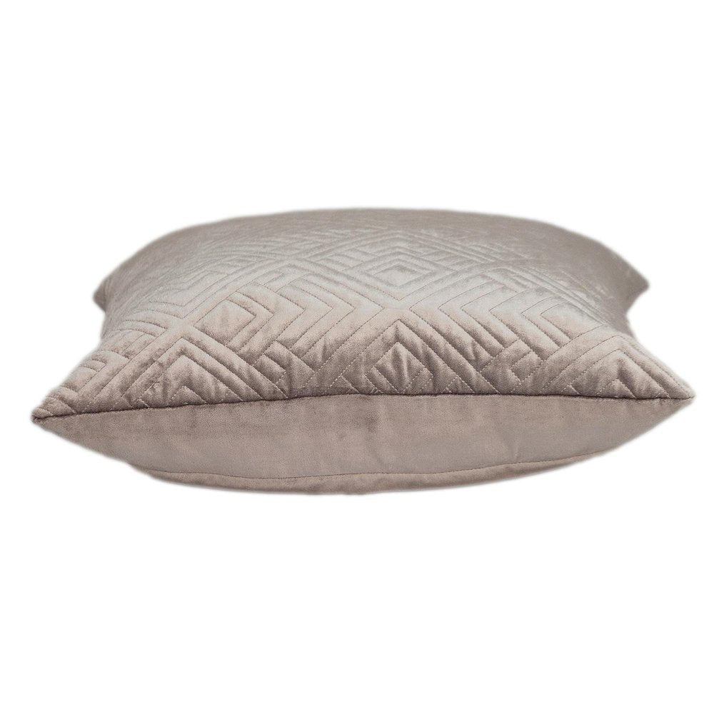 20" Taupe Cotton Blend Throw Pillow — view 3