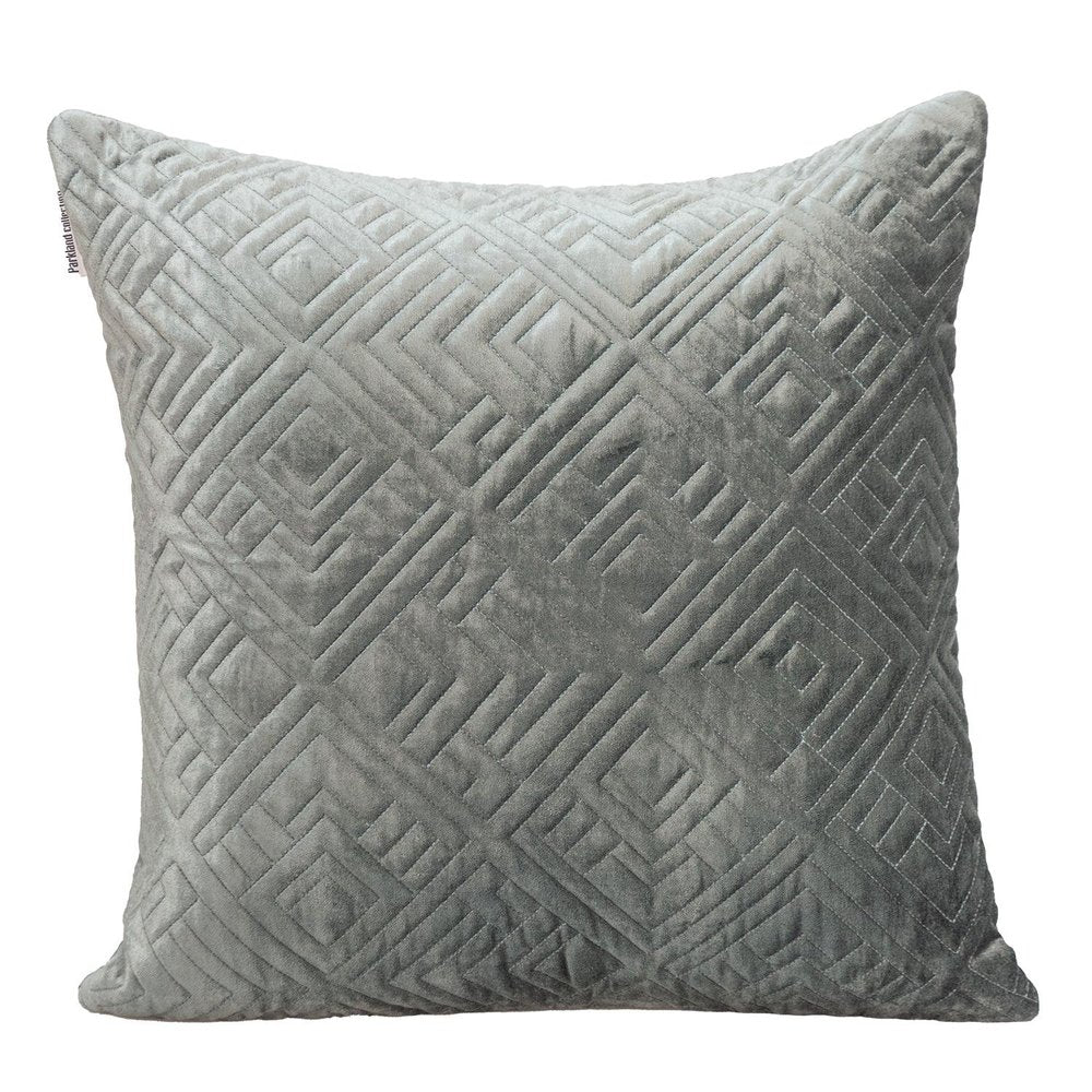 20" Gray Cotton Blend Throw Pillow — view 1