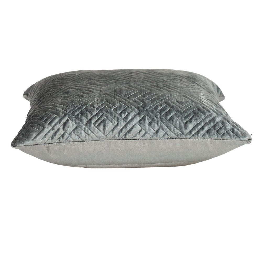 20" Gray Cotton Blend Throw Pillow — view 2