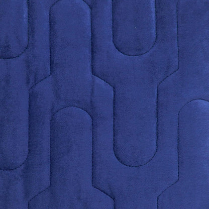 Geometric Lush Quilted Blue Throw Pillow